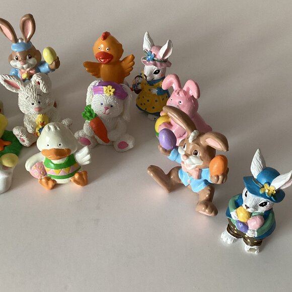 Bundle of 14 Eater Figures Figurines Bunny Rabbits Chicks - Picture 3 of 3